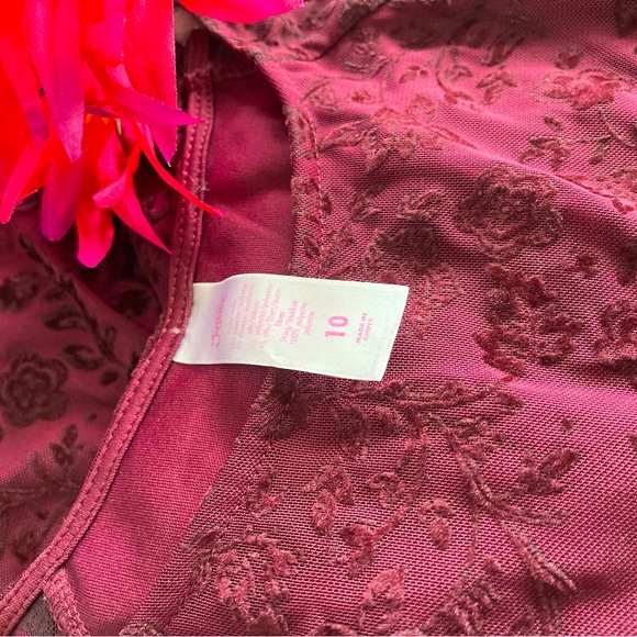 Justice laced armed burgundy dress!!! - Picture 3 of 4